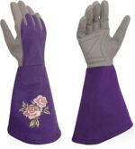 Leather Gardening Gloves – Goatskin Palm & Cowhide Cuff, Thorn-Resistant Long Garden Work Gloves (Copy)