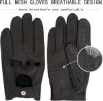 Touchscreen Professional Leather Driving Gloves - Image 2