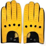 Touchscreen Professional Leather Driving Gloves