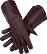 Leather Medieval Long Cuff Gloves